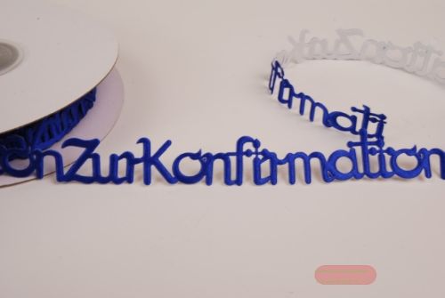 Bild von Band 10y/ 25mm, ZurKonfirmation 58x klebend, blau