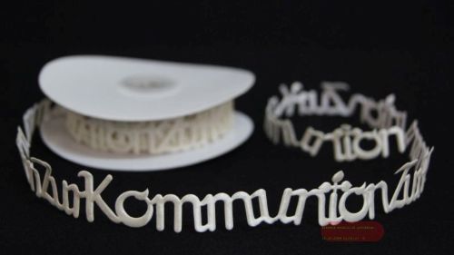 Bild von Band 10y/ 25mm, ZurKommunion 58x klebend, ecru