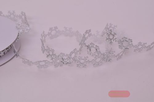 Bild von Band 10y/ 25mm, Snowstar klebend, silber