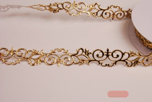 Bild von Band 10y/ 25mm, Ornament klebend, gold