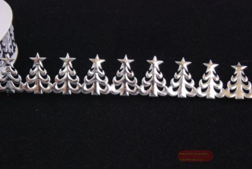 Bild von Band 10y/ 25mm, Tanne - klebend, silber