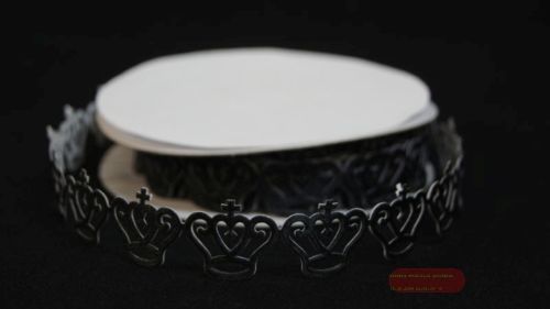 Bild von Band 10y/ 25mm, Krone ca. 350 klebend, schwarz