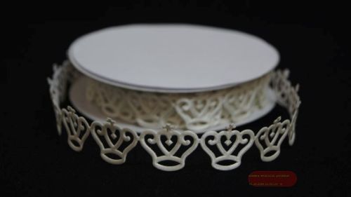 Bild von Band 10y/ 25mm, Krone ca. 350 klebend, ecru