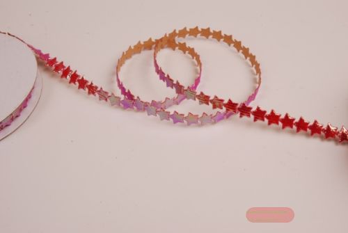 Bild von Band 10y/ 9mm, Sterne klebend 1100x, rot