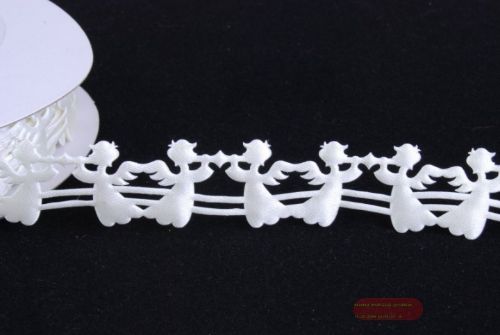 Bild von Band 10y/ 25mm, Engel klebend, ecru