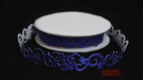 Bild von Band 10y/ 22mm, Sterne/ Tanne klebend, violett-blau