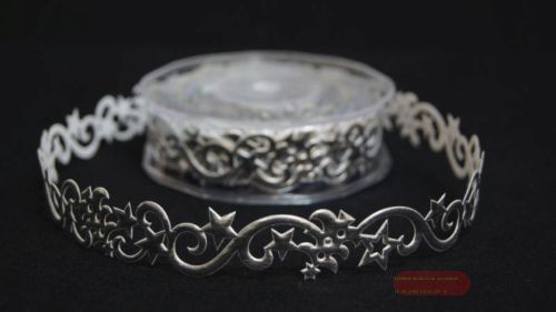 Bild von Band 10y/ 22mm, Sterne/ Tanne klebend, silber