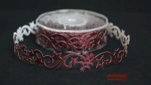 Bild von Band 10y/ 22mm, Sterne/ Tanne klebend, rubin