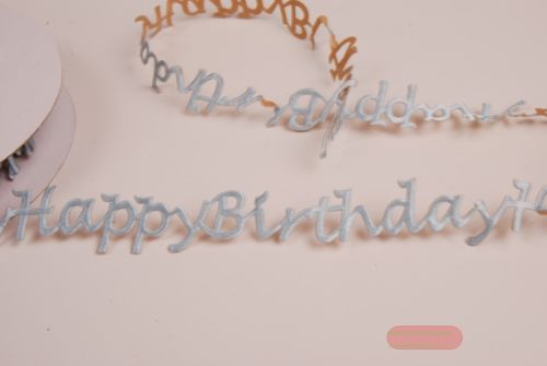 Bild von Band 10y/ 24mm, Happy Birthday - klebend, h'blau