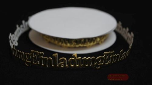 Bild von Band 10y/ 20mm, Einladung 115x klebend, gold