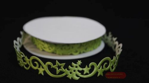 Bild von Band 10y/ 22mm, Sterne/ Tanne klebend, h'grün