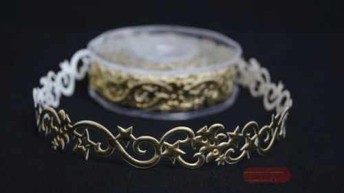 Bild von Band 10y/ 22mm, Sterne/ Tanne klebend, gold