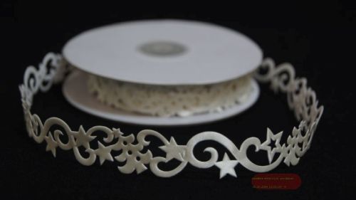 Bild von Band 10y/ 22mm, Sterne/ Tanne klebend, ecru