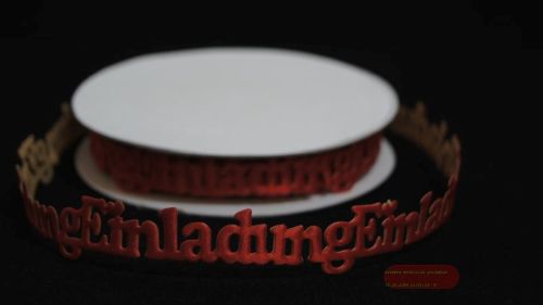 Bild von Band 10y/ 20mm, Einladung 115x klebend, rot