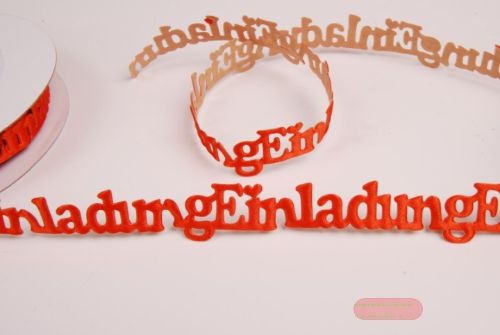 Bild von Band 10y/ 20mm, Einladung 115x klebend, orange