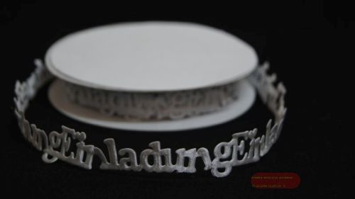 Bild von Band 10y/ 20mm, Einladung 115x klebend, altsilber (80)