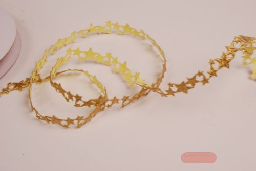 Bild von Band 10y/ 15mm, Sterne klebend, gold iris