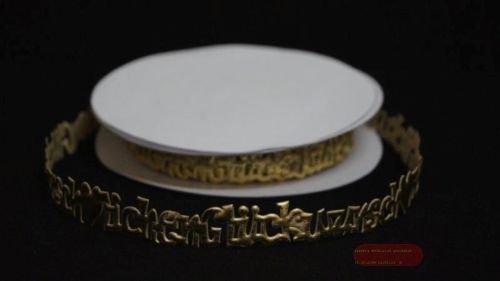 Bild von Band 10y/ 16mm, Glückwunsch 70x klebend, gold