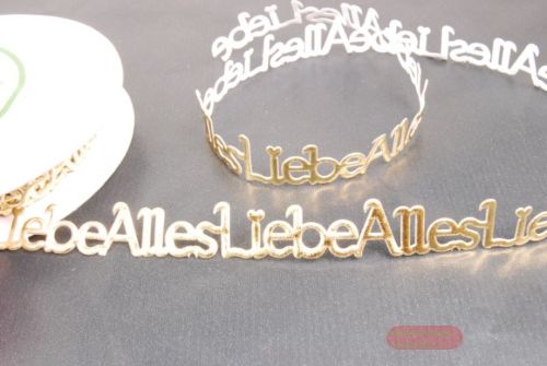 Bild von Band 10y/ 16mm, Alles Liebe klebend 120x, gold
