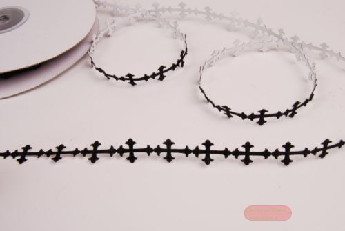 Bild von Band 10y/ 12mm, Kreuz klebend 600x, schwarz