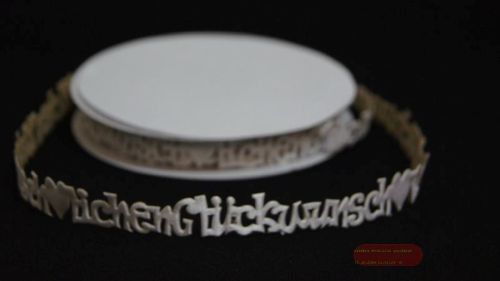 Bild von Band 10y/ 16mm, Glückwunsch 70x klebend, weiss