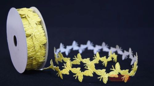 Bild von Band 10y/ 27mm, Schmetterling klebend, gelb