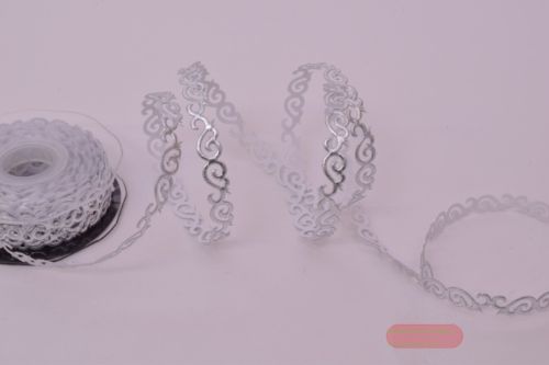 Bild von Band 10y/ 10mm, Ornament kl. klebend, silber