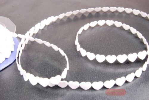 Bild von Band 10y/ 10mm, mini Herz klebend, weiss