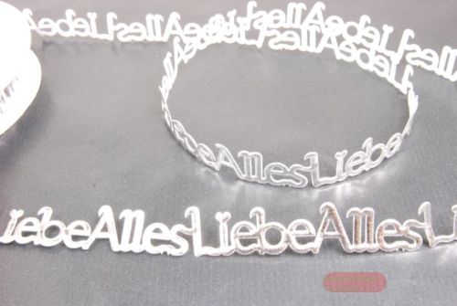Bild von Band 10y/ 16mm, Alles Liebe klebend 120x, silber