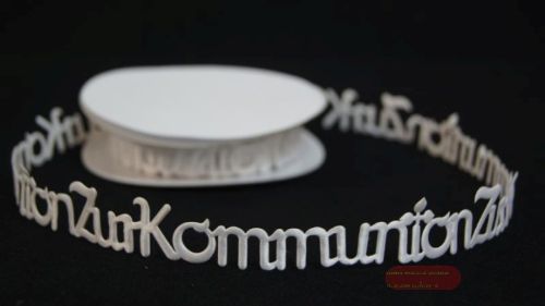 Bild von Band 10y/ 25mm, ZurKommunion 58x klebend, weiss