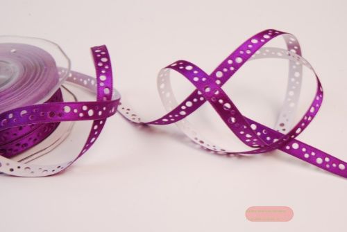 Bild von Band  20m/ 09mm, Lochband klebend, violett