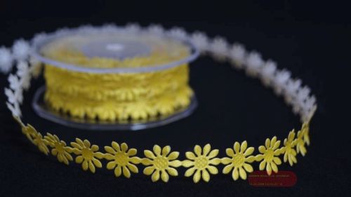 Bild von Band 10m/ 15mm, Blümchen 600x klebend, gelb