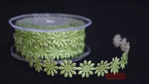 Bild von Band 10m/ 15mm, Blümchen 600x klebend, grün