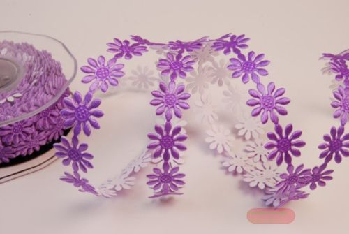 Bild von Band 10m/ 15mm, Blümchen 600x klebend, lila