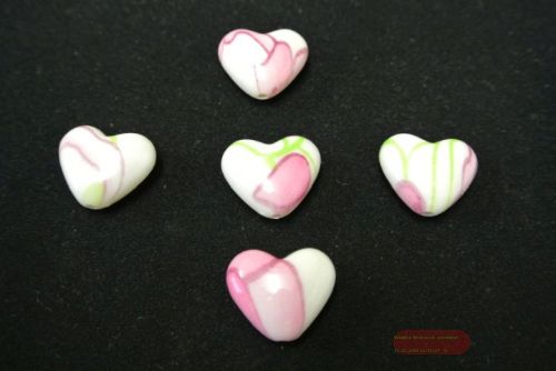 Bild von Deco, Acryl- Herz mit Langloch 22mm, rosa