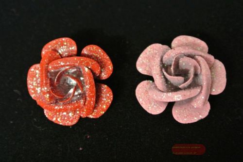 Bild von Deco, Metallrosen 25mm klebend, rot