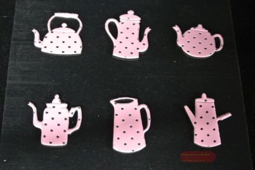 Bild von Bastelset, Coffee & Tee 6-teilig klebend - Set/12, rosa