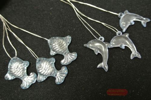 Bild von Deco, Delphin & Fisch je 48 Stk- 2cm, h'blau