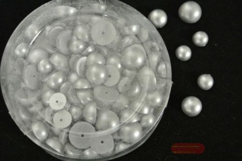 Bild von Perlen halbe, Grössen sort. 20/ 45/ 200 , silber