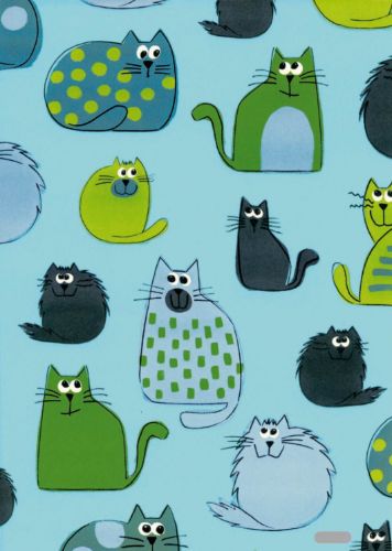 Bild von Bogen 70x 100cm, Carlo Katzen, türkis