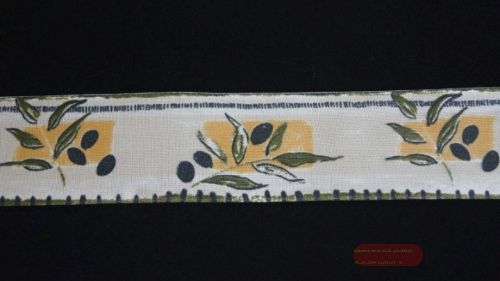 Bild von Band 20m/ 40mm, Oliven, blau/weiss