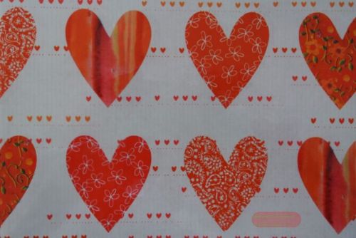 Bild von Folie 250m x 70cm, Herzen gross, rot