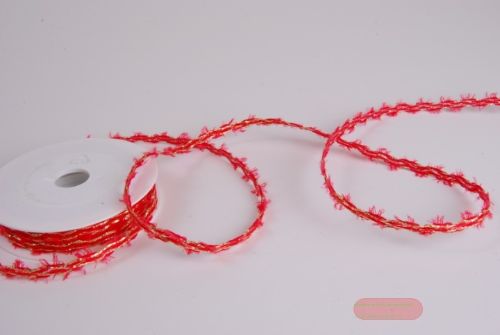 Bild von Band, 15m/ 10mm Wellen, h'rot/gold