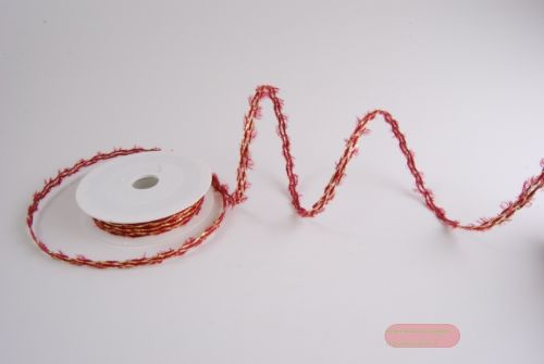 Bild von Band, 15m/ 10mm Wellen, rot/gold