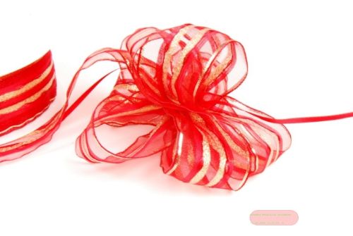 Bild von Susifix 25m/ 40mm, Christmas Streifen, rot