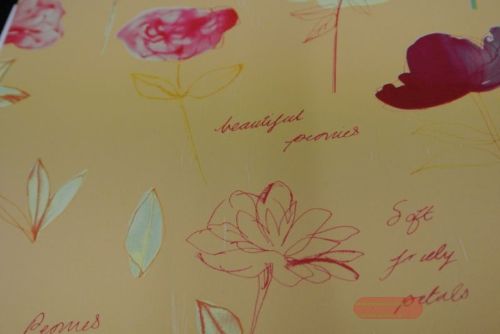 Bild von Bogen 70x 100cm, Blumen, orange