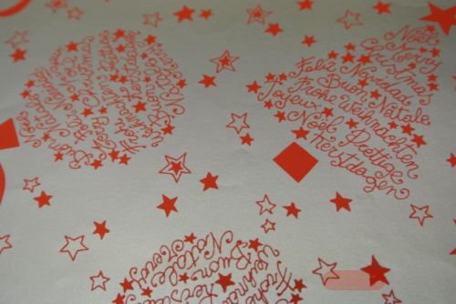 Bild von Bogen 70x 100cm, Schrift in Kugel, silber/rot