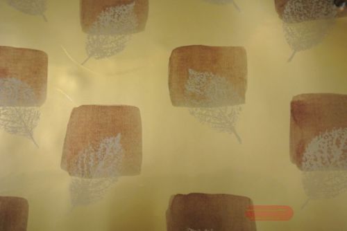 Bild von Bogen 70x 100cm, Blatt mit Quadrat, goldbraun