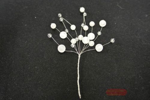 Bild von Sticker 60mm, bead spray, weiss