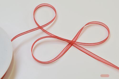 Bild von Band 50m/ 03mm, Organza, rot